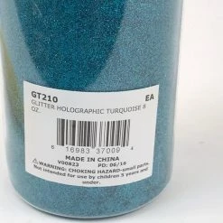 Mardi Gras Spot Party Supplies 8oz Glitter - Holographic Turquoise (Each)