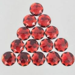 Mardi Gras Spot 30mm Round Plastic Stones - Red (Gross)