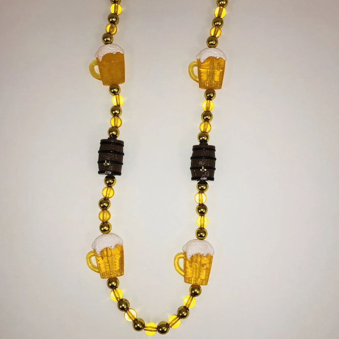 SB25075 Beer Mugs And Keg Necklace (Each) Beads 3 SB25075 Beer Mugs And Keg Necklace (Each) Beads
