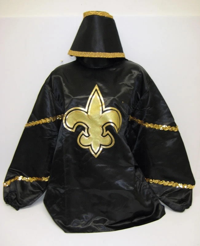 Mardi Gras Spot #16 - Black Costume With Large Fleur De Lis (Each) Party Supplies 10 Mardi Gras Spot #16 - Black Costume With Large Fleur De Lis (Each) Party Supplies
