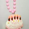 SBDOZEN 33" 7mm Baby Pink Bead With Birthday Cake Pendant (Dozen) Beads 2 SBDOZEN 33" 7mm Baby Pink Bead With Birthday Cake Pendant (Dozen) Beads