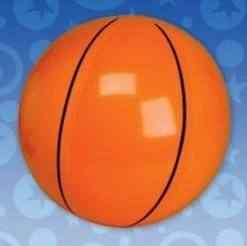Mardi Gras Spot Inflatable Basketball 16" (Each)