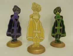 Plush Appeal, LLC 10" Purple, Green Or Gold Duke Wood Table Decoration (Each) Party Supplies