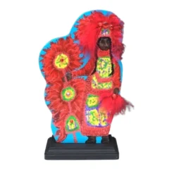 Plush Appeal, LLC Tableware Red Mardi Gras Indian (Each)