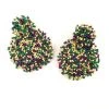 Sale Mardi Gras Mixed Seed Bead Circle Earrings (Pair)