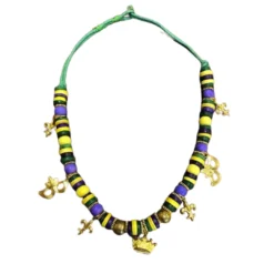 Plush Appeal, LLC Mardi Gras Wood Bead Necklace With Charms (Each) Gifts & Apparel