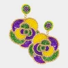 Plush Appeal, LLC Mardi Gras Flower Power Earrings (Pair) Gifts & Apparel 2 Plush Appeal, LLC Mardi Gras Flower Power Earrings (Pair) Gifts & Apparel