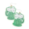 Plush Appeal, LLC St. Patrick's Day Beer Faux Leather Dangle Earrings (Pair) Gifts & Apparel