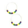 - No Manufacturer - Gifts & Apparel Mardi Gras Rubber Heshi 60mm Gold Hoop Earrings (Pair) 1 - No Manufacturer - Gifts & Apparel Mardi Gras Rubber Heshi 60mm Gold Hoop Earrings (Pair)