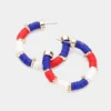 - No Manufacturer - Gifts & Apparel Patriotic Hoop Earrings (Pair) 1 - No Manufacturer - Gifts & Apparel Patriotic Hoop Earrings (Pair)