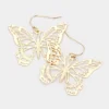 - No Manufacturer - Gifts & Apparel Cut Out Brass Metal Butterfly Dangle Earrings (Pair) 2 - No Manufacturer - Gifts & Apparel Cut Out Brass Metal Butterfly Dangle Earrings (Pair)