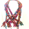 - No Manufacturer - The Penelope - Multi Color 100% Recycled Silk Braided Necklace 2 - No Manufacturer - The Penelope - Multi Color 100% Recycled Silk Braided Necklace