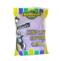 Plush Appeal, LLC Party Supplies King Cake Cotton Candy 2.4oz Bag (Case Of 14)