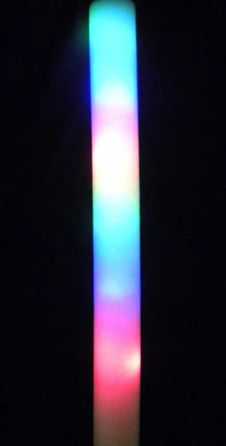 Mardi Gras Spot Light-Ups LED Foam Baton With Three Colored Lights 18" Mardi Gras Spot Light-Ups LED Foam Baton With Three Colored Lights 18"