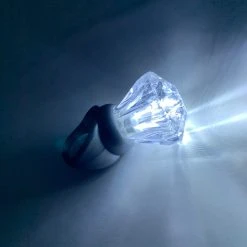 Mardi Gras Spot LED Silver Ring With White Lights Light-Ups