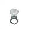 Mardi Gras Spot LED Silver Ring With White Lights Light-Ups