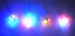 Mardi Gras Spot LED Star Necklace (Dozen)