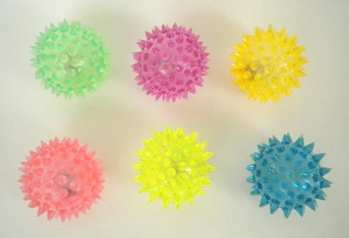 Mardi Gras Spot LED Spiky Massage Ball Light-Ups 3 Mardi Gras Spot LED Spiky Massage Ball Light-Ups