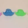 Mardi Gras Spot Light-Ups LED Jelly Rubber Mustache Ring (Pack Of 6)