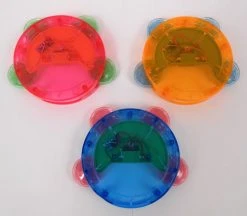 Mardi Gras Spot LED Assorted Color Round Tambourine With Multicolor Lights