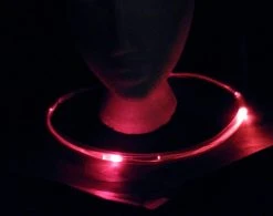 Sale LED Clear Necklace With Red Lights