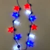 Mardi Gras Spot LED Red, White And Blue Star Necklace With 13 Stars (Each)