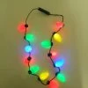 Mardi Gras Spot LED Christmas Light Up Bulb Necklace With 13 Bulbs