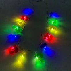 Mardi Gras Spot Light-Ups LED Happy Birthday Necklace