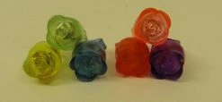 Mardi Gras Spot LED Rose Jelly Ring - Assorted Colors