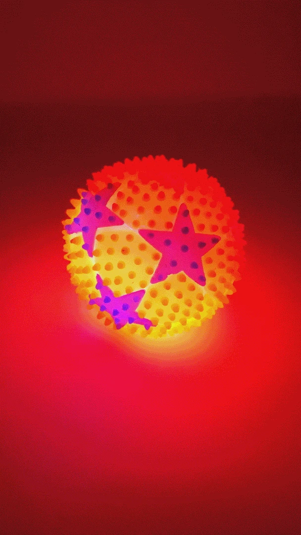 Mardi Gras Spot 2.5" Star Bounce Ball - Assorted Colors 3 Mardi Gras Spot 2.5" Star Bounce Ball - Assorted Colors