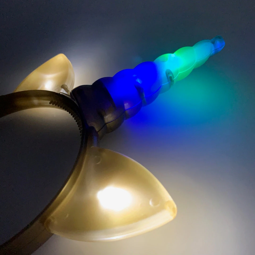 Mardi Gras Spot Light-Up Unicorn Headband - Assorted Colors 9 Mardi Gras Spot Light-Up Unicorn Headband - Assorted Colors