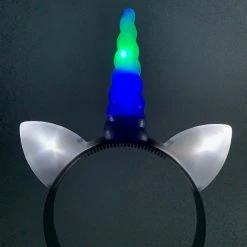 Mardi Gras Spot Light-Up Unicorn Headband - Assorted Colors 38 Mardi Gras Spot Light-Up Unicorn Headband - Assorted Colors