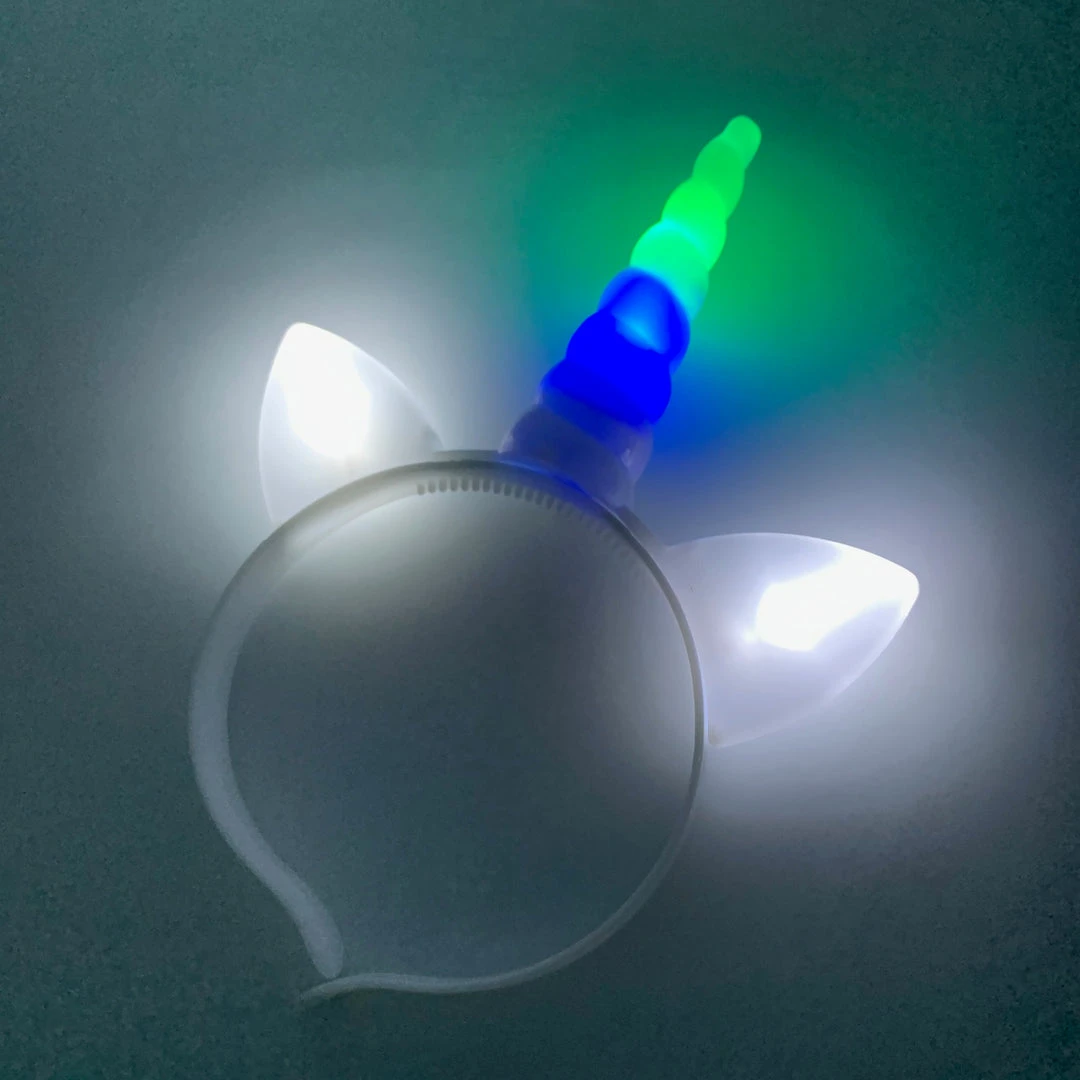 Mardi Gras Spot Light-Up Unicorn Headband - Assorted Colors 21 Mardi Gras Spot Light-Up Unicorn Headband - Assorted Colors