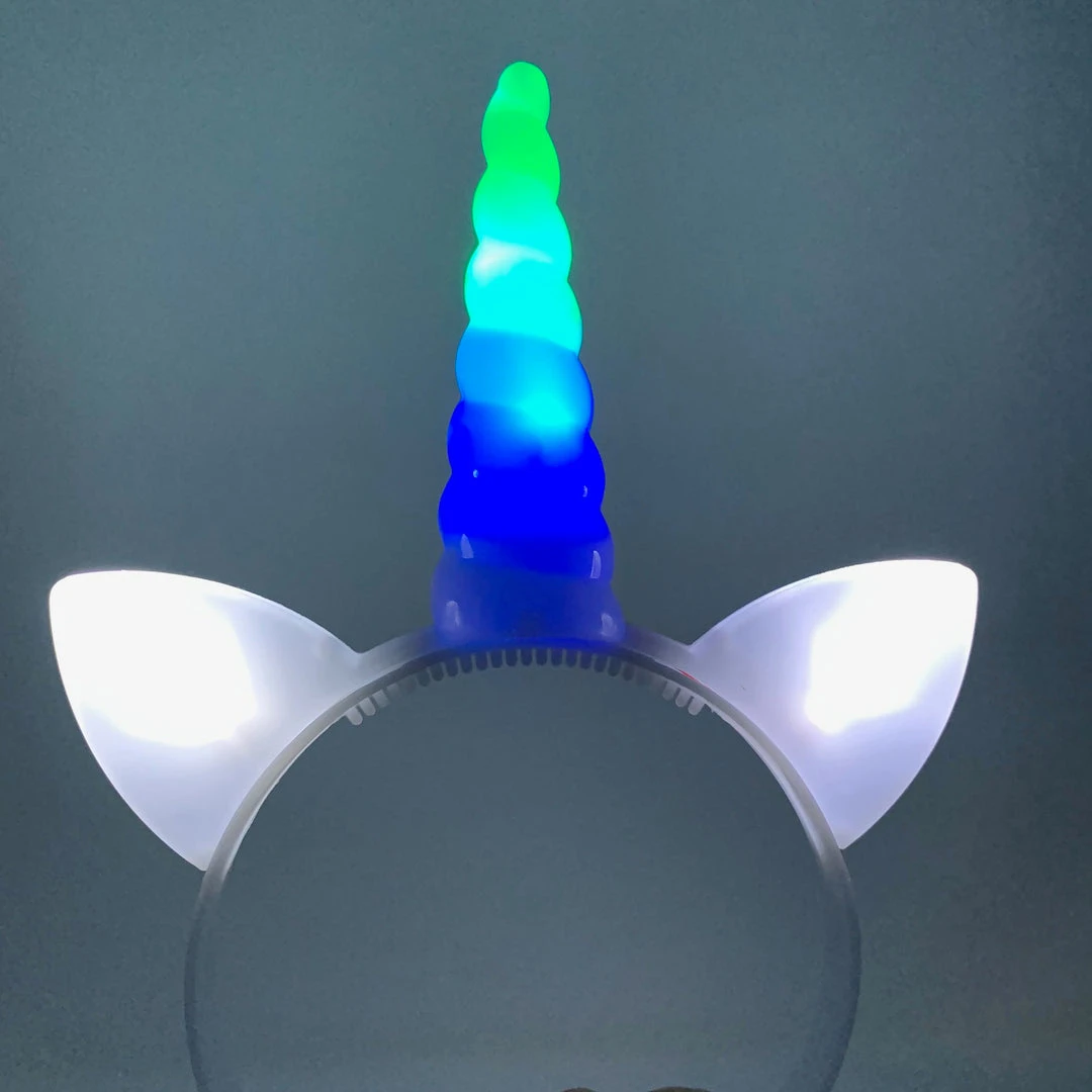 Mardi Gras Spot Light-Up Unicorn Headband - Assorted Colors 22 Mardi Gras Spot Light-Up Unicorn Headband - Assorted Colors