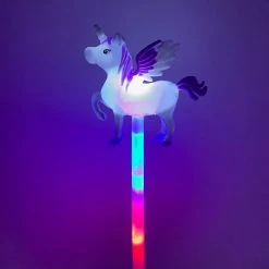 Mardi Gras Spot Unicorn Wand - Assorted Colors Light-Ups