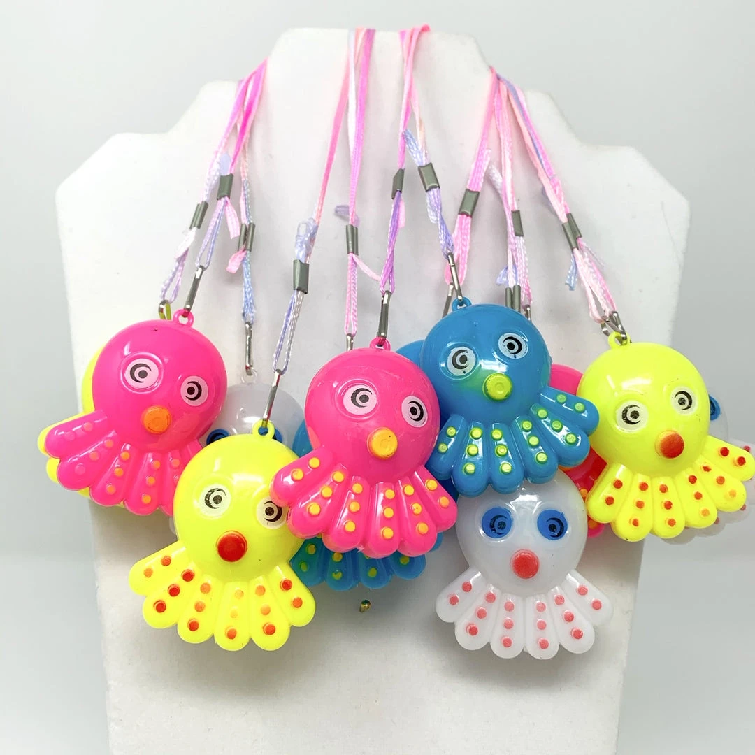 Mardi Gras Spot Light-Ups LED Octopus Necklace - Assorted Colors 4 Mardi Gras Spot Light-Ups LED Octopus Necklace - Assorted Colors