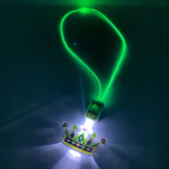 Mardi Gras Spot LED Acrylic Crown On Lanyard