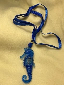 Sale LED Blue Seahorse On Blue Lanyard Light-Ups