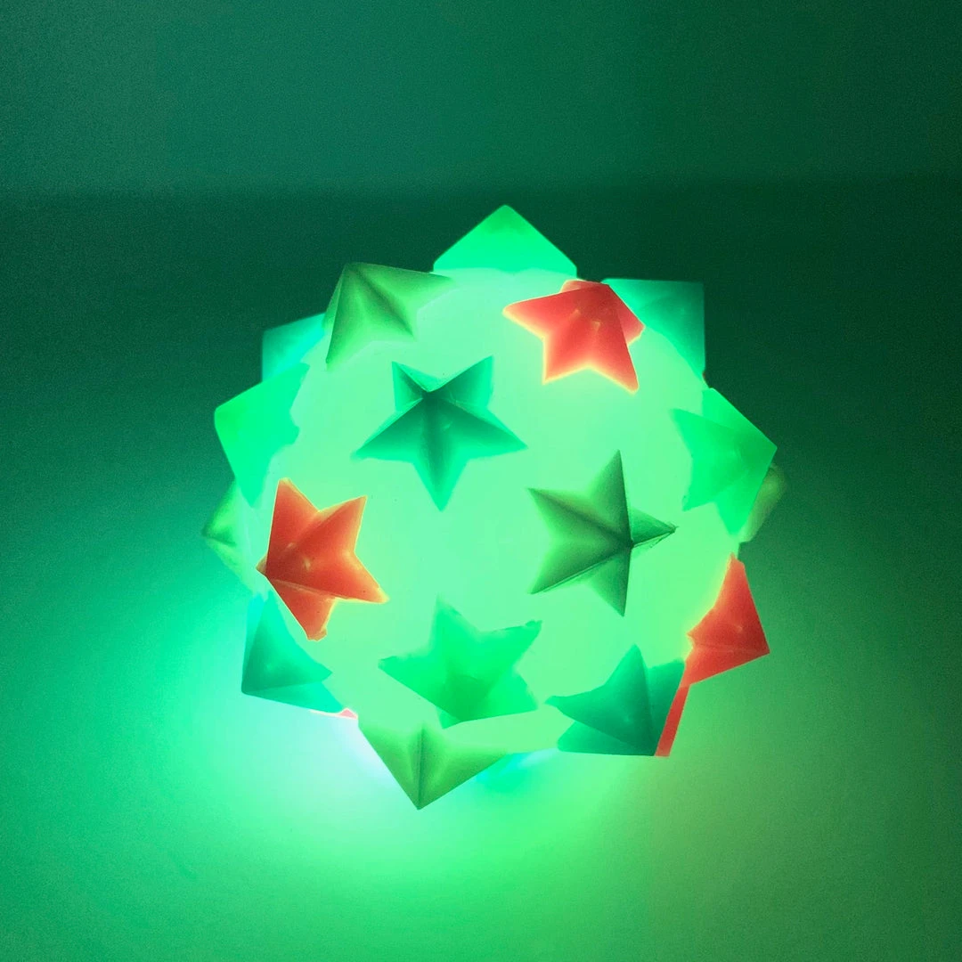 Mardi Gras Spot 3.5" Knobby Ball With Stars Light-Ups 7 Mardi Gras Spot 3.5" Knobby Ball With Stars Light-Ups