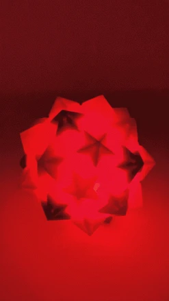 Mardi Gras Spot 3.5" Knobby Ball With Stars Light-Ups