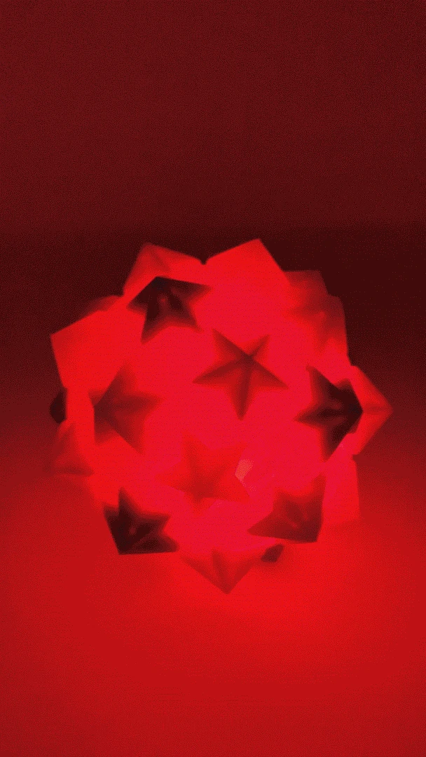 Mardi Gras Spot 3.5" Knobby Ball With Stars Light-Ups 3 Mardi Gras Spot 3.5" Knobby Ball With Stars Light-Ups