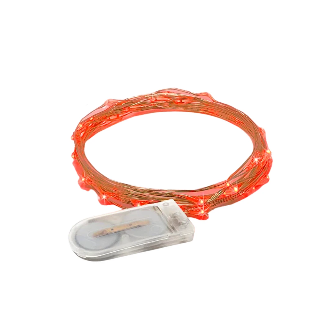 - No Manufacturer - 6' Red LED Battery Operated Fairy Lights (Each) Light-Ups 3 - No Manufacturer - 6' Red LED Battery Operated Fairy Lights (Each) Light-Ups
