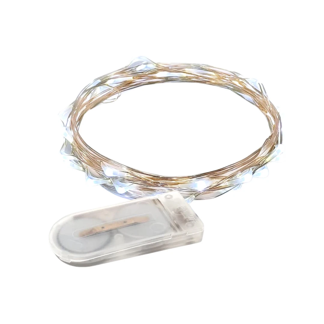 - No Manufacturer - 6' White LED Battery Operated Fairy Lights (Each) Light-Ups 3 - No Manufacturer - 6' White LED Battery Operated Fairy Lights (Each) Light-Ups