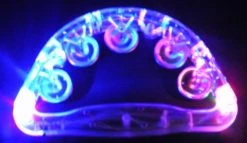 Mardi Gras Spot Light-Ups LED Tambourine - 8.75