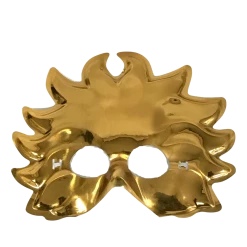 Plush Appeal, LLC Party Supplies Metallic Gold Masquerade Mask With Elastic Band (Each)