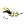 Plush Appeal, LLC Gold Masquerade Mask With Black And Yellow Feathers And Ribbon Tie (Each) Party Supplies