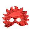 Sale Metallic Red Masquerade Mask With Elastic Band (Each)