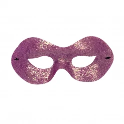 Plush Appeal, LLC Purple Metallic Glittered Mask With Elastic Band (Each)