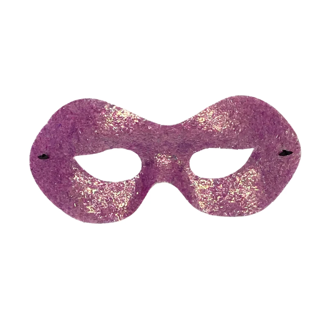 Plush Appeal, LLC Purple Metallic Glittered Mask With Elastic Band (Each) 3 Plush Appeal, LLC Purple Metallic Glittered Mask With Elastic Band (Each)