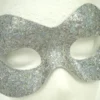 Plush Appeal, LLC Silver Metallic Glittered Mask With Elastic Band (Each) Party Supplies 2 Plush Appeal, LLC Silver Metallic Glittered Mask With Elastic Band (Each) Party Supplies